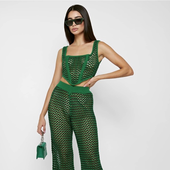 NWT🏷 Crochet Corset Top - Green 💚🌳 - Picture 10 of 12
